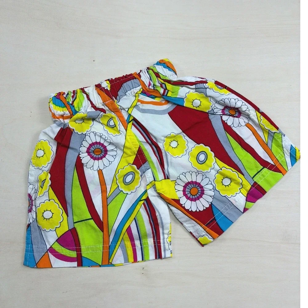 Tomato The Art Of Fitness Kids Psychedelic Floral Shirt and Short Vintage Size2